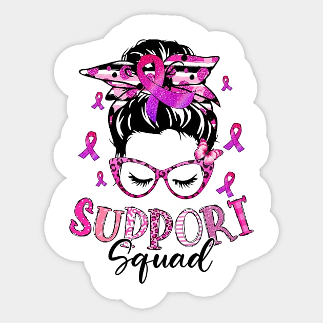 Breast Cancer Warrior Support Squad Breast Cancer Awareness Women Sticker by Ene Alda